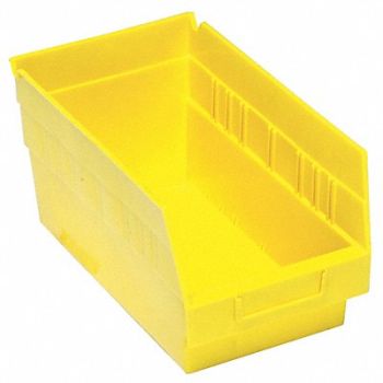 QUANTUM STORAGE SYSTEMS G7027 Shelf Bin Yellow Polypropylene 8 in, 33Z290