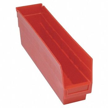 QUANTUM STORAGE SYSTEMS G7028 Shelf Bin Red Polypropylene 8 in, 33Z292