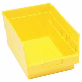 QUANTUM STORAGE SYSTEMS G7032 Shelf Bin Yellow Polypropylene 8 in, 33Z306
