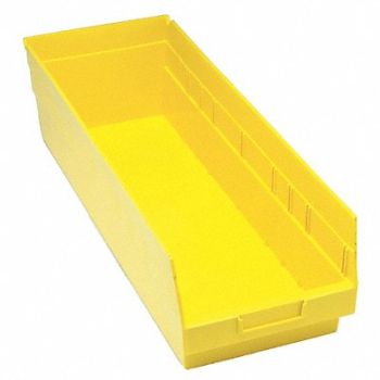 QUANTUM STORAGE SYSTEMS G7036 Shelf Bin Yellow Polypropylene 8 in, 33Z318