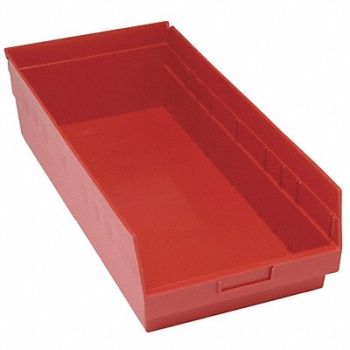 QUANTUM STORAGE SYSTEMS G7037 Shelf Bin Red Polypropylene 8 in, 33Z320