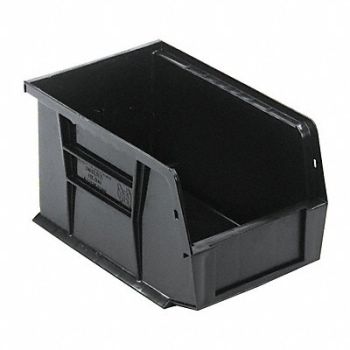 QUANTUM STORAGE SYSTEMS G7039 Hang and Stack Bin Black PP 5 in, 33Z322