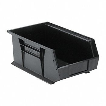 QUANTUM STORAGE SYSTEMS G7040 Hang and Stack Bin Black PP 6 in, 33Z329