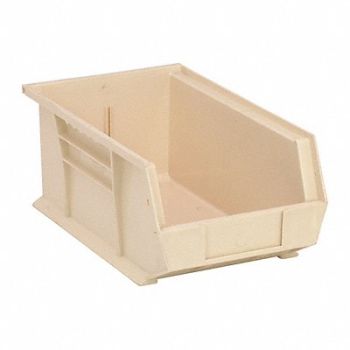 QUANTUM STORAGE SYSTEMS G7040 Hang and Stack Bin Ivory PP 6 in, 33Z332