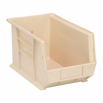 QUANTUM STORAGE SYSTEMS G7041 Hang and Stack Bin Ivory PP 8 in, 33Z338