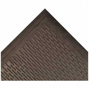 NOTRAX Rubber Entrance Mat Black 4ft. x 6ft., 36VJ95