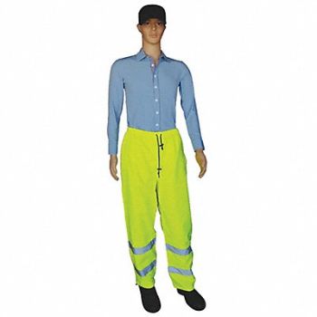 MTS SAFETY Rain Pants Elastc Waist w/Drawstring LG, 340KU8