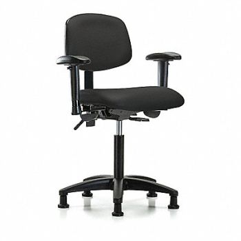 BLUE RIDGE ERGONOMICS Vinyl Chair Med Tilt AA Stat Black, 342Y50