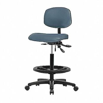 BLUE RIDGE ERGONOMICS Vinyl Chair High Tilt FR Cast Blue, 343P99