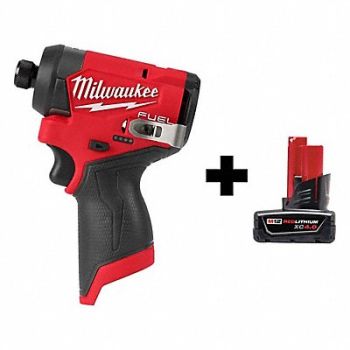 MILWAUKEE M12 FUEL 1/4 Hex Driver M12 XC4.0 Batt, 388TN4