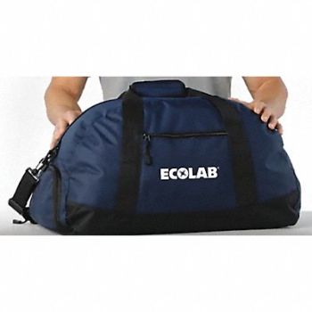 QUALITY RESOURCE GROUP Blue Duffle Bag with Ecolab Logo, 345KT9