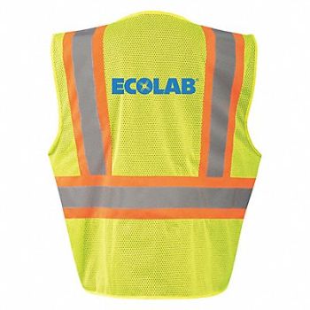 OCCUNOMIX Vest Class2 Ylw ECOLAB Plate# ECOL_01 XL, 345KU8