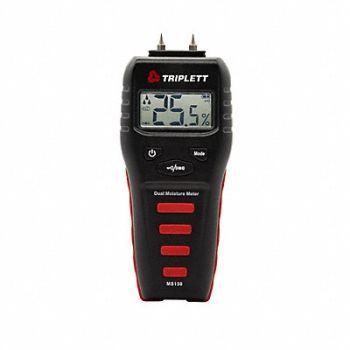 TRIPLETT Pin/Pinless Moisture Meter, 347FD5