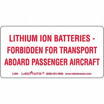LABELMASTER Lithium ION Battery Label 500 per Roll, 348YT5