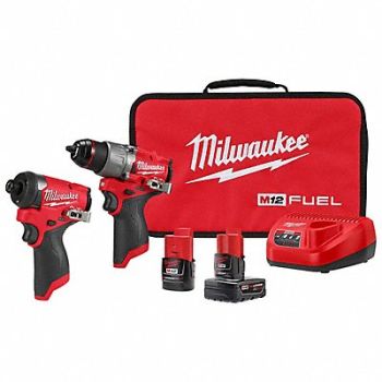 MILWAUKEE Cordless Combination Kit 2Ah 12V, 794JK2