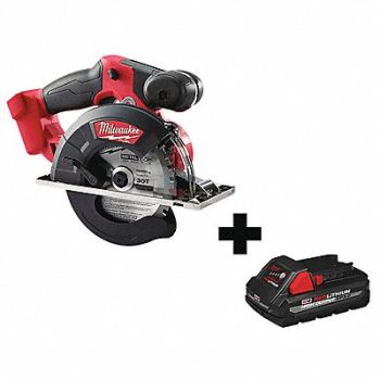 MILWAUKEE Circular Saw Kit Cordless 3900 RPM, 349AH7