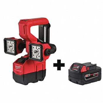 MILWAUKEE Cordless Work Light Battery Incl 8.2 lb, 349AJ9