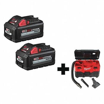 MILWAUKEE Battery Portable Shop Vacuum Included, 349VG8