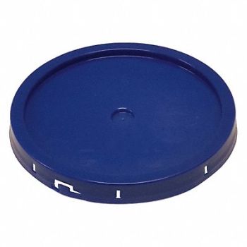 GRAINGER APPROVED Plastic Pail Lid Blue HDPE, 34A246
