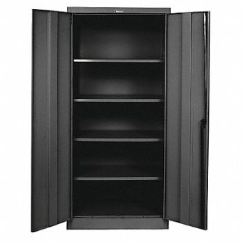 HALLOWELL K3873 Storage Cabinet 78 x48 x24 Black 4Shlv, 34A403