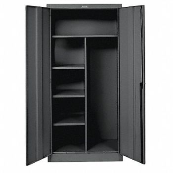 HALLOWELL K4196 Storage Cabinet 78 x48 x24 Black 4Shlv, 34A418