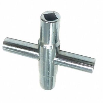GRAINGER APPROVED Water Key Four Way Steel, 34A523
