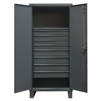 DURHAM MFG StrgCab Leg Gray 78 x 36 x 24, 34A952