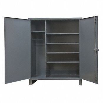 DURHAM MFG Storage Cabinet 78 x48 x24 Gray 5Shlv, 34A970