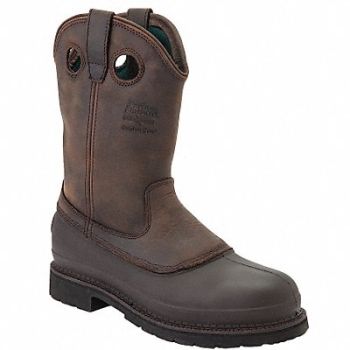 GEORGIA BOOT Wellington Boot 9 Wide Brown Plain PR, 34AA41