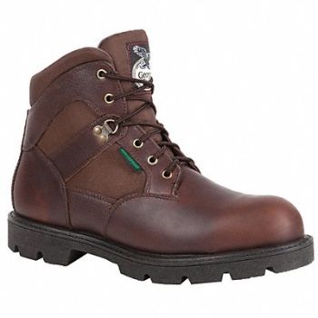 GEORGIA BOOT 6 Work Boot 9 Medium Brown Steel PR, 34AA81