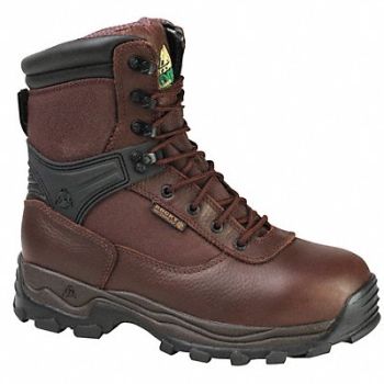 ROCKY 8 Work Boot 11 D Brown Steel PR, 34AD77
