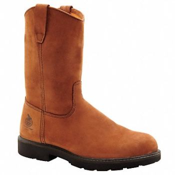 GEORGIA BOOT Wellington Boot 9 Wide Brown Steel PR, 34AF51