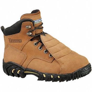 MICHELIN 6 Work Boot 8 Wide Brown Steel PR, 34AM14