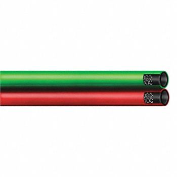 RADNOR Twin Welding Hose 1/4 ID 750 ft Grd R, 34AN55
