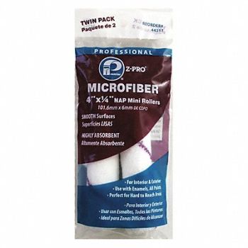 PREMIER Microfiber Roller 4 L 1/4 Nap PK2, 34AN75