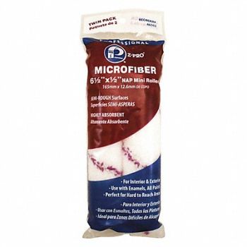 PREMIER Microfiber Roller 6 1/2 L 1/2 Nap PK2, 34AN81