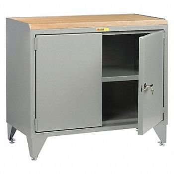 LITTLE GIANT Cabinet Bench Butcher Block 48 W 24 D, 34AU94