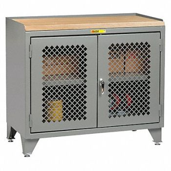 LITTLE GIANT Cabinet Bench Butcher Block 48 W 24 D, 34AU97