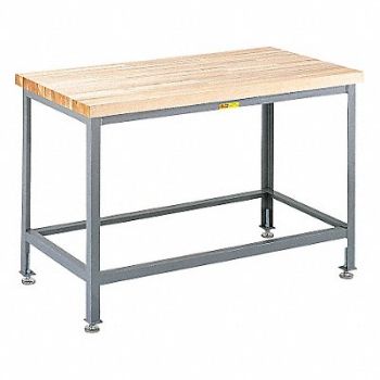 LITTLE GIANT Workbench Butcher Block 60 W 30 D, 34AV98