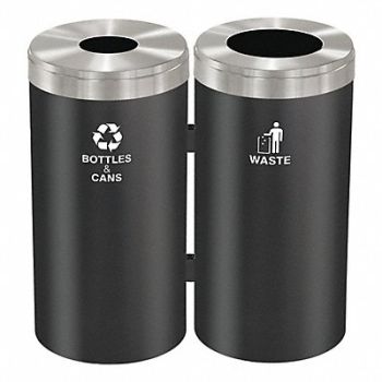 GLARO Recycling Container Black 46 gal., 34AW83