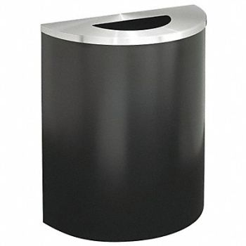 GLARO Trash Can Half Round 29 gal Black, 34AX12