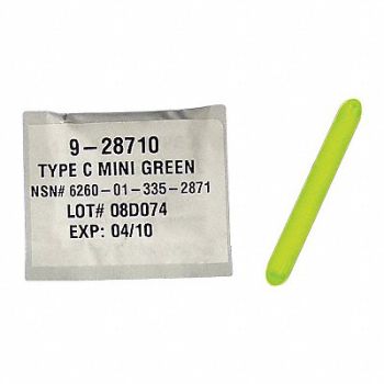 CHEMLIGHT BY CYALUME TECHNOLOGIES Lightstick Green 4 hr 2 in L PK50, 34AZ34