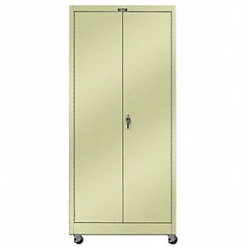 HALLOWELL Shelving Cabinet 72 H 48 W Tan, 34C157