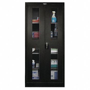 HALLOWELL Storage Cabinet 72 x36 x18 Black 4Shlv, 34C185