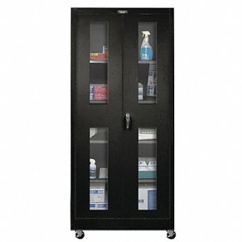 HALLOWELL Storage Cabinet 72 x36 x24 Black 4Shlv, 34C214
