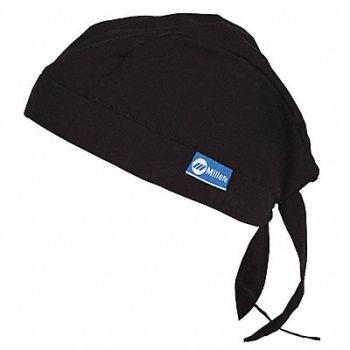 MILLER ELECTRIC Bandanna Black One Size Fits All Cotton, 34C353