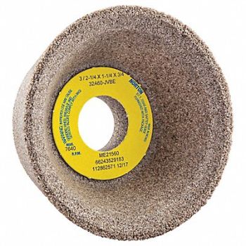 NORTON Flaring Cup Toolroom Wheel 3 in dia., 34CC60