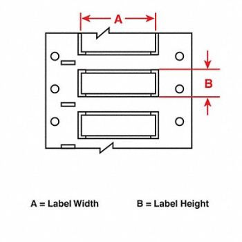 BRADY Wire Sleeve White 2in.Wx 0.86in.H, 34CG44