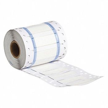 BRADY Wire Sleeve White 2in.Wx 0.65in.H, 34CG43