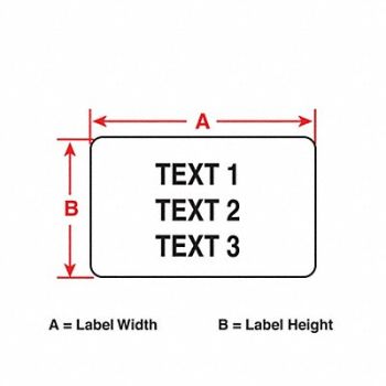 BRADY Label White 1inWx1inH, 34CJ15